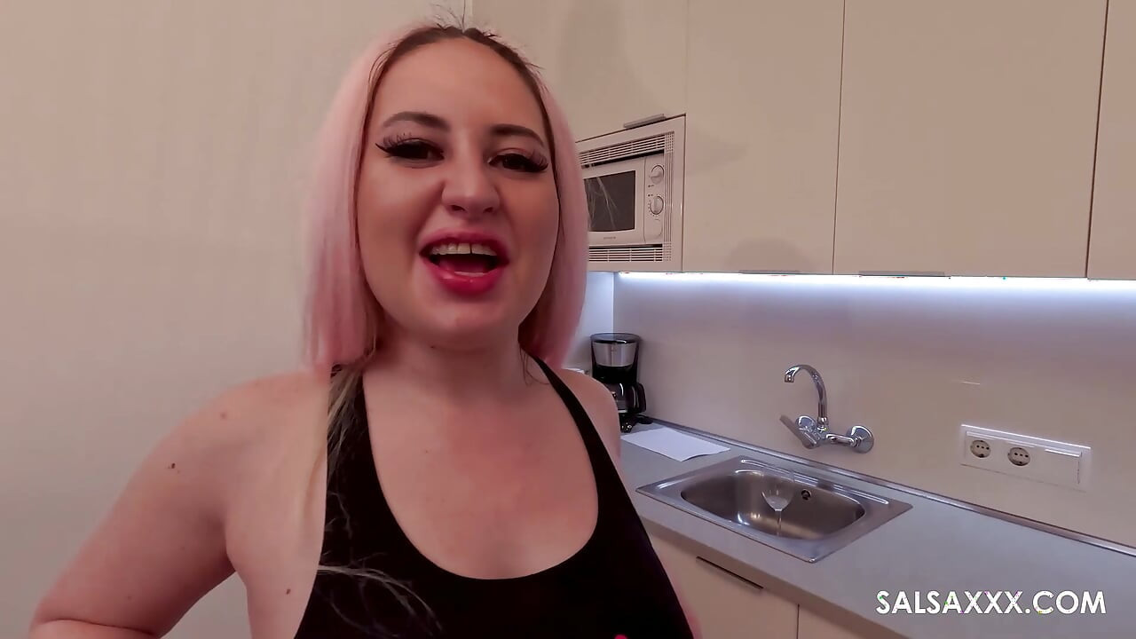 Curvy Blonde Gets Hard Anal Fucked on Kitchen Table in POV at SalsaXXX