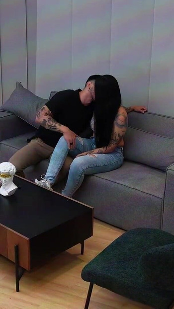 Powerful moment from "WHAT A! I fuck my sister's best friend through ripped jeans while we play one"