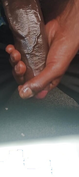 ChocolateMeatStick Putting On A Cock Ring Around His BBC With Oil