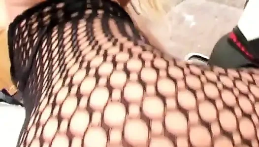 Horny cutties caress each other and get their cunts finger fucked