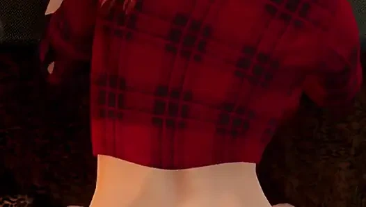 Сводная сестра борется с хуем на диване