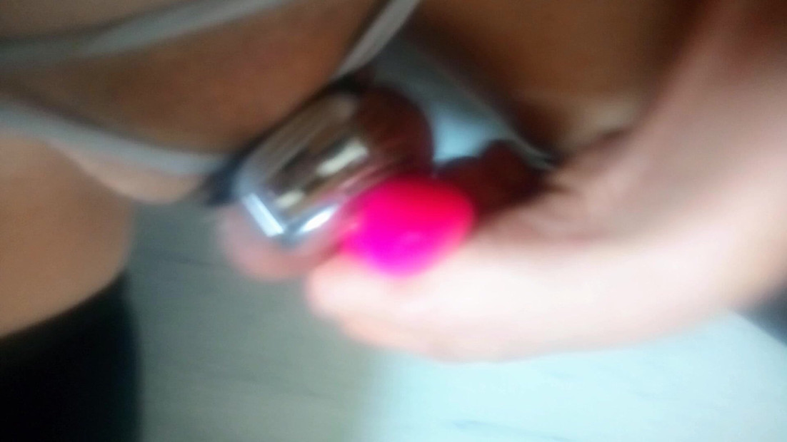 Chastity cage at work is killing me, so I tried with a Lush
To get my cock to cum