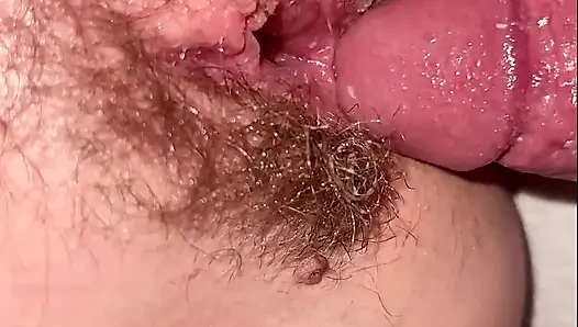 Compilation - Fucking my young stepsister's hairy pussy - Close-up