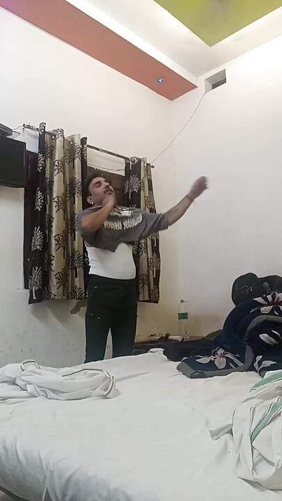 Indian desi police officer get sucked and fucked by neighbour and army officer