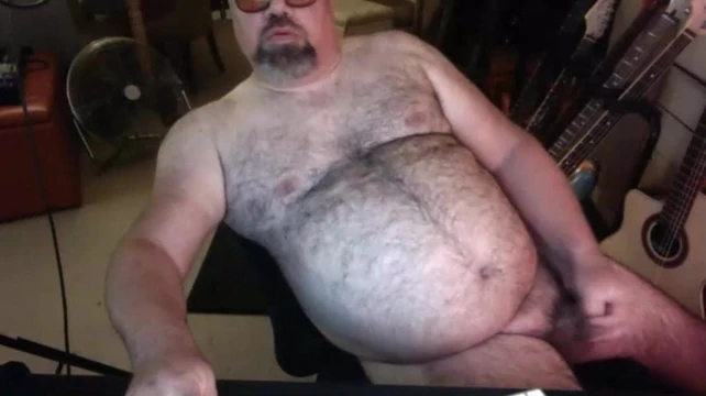 Daddy strokes on cam