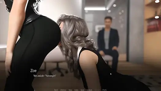 Milf Boss Having Threesome Fun With Huge Cock And Horny Secretary Tongue