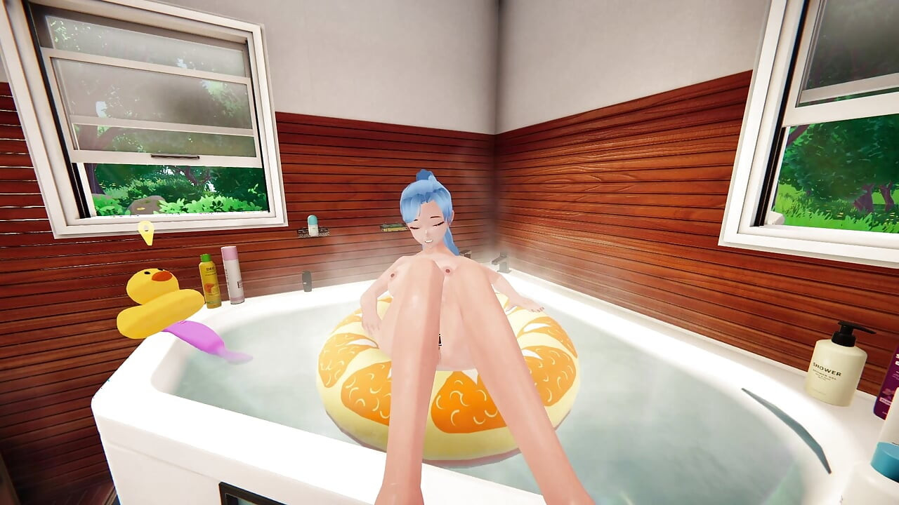 My Busty Hot Roommate Taking a Shower - My Bath Tub Companion - Gameplay