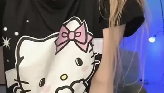 My sexy stepsister with big natural tits caught me