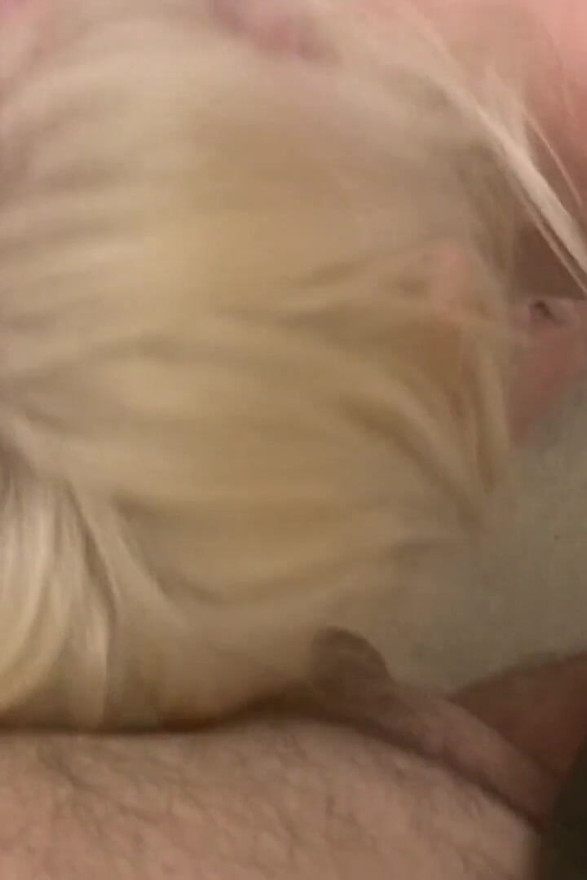 Beautiful blonde honey sucking cock