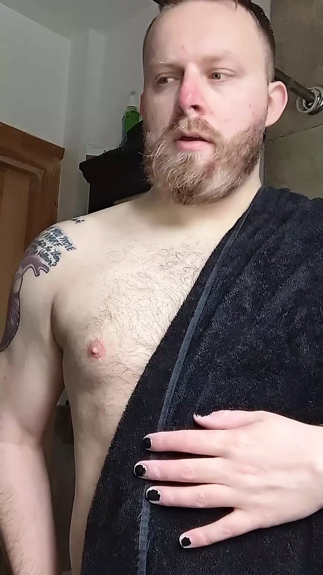 Taking a cold shower but I have a giant red nose
