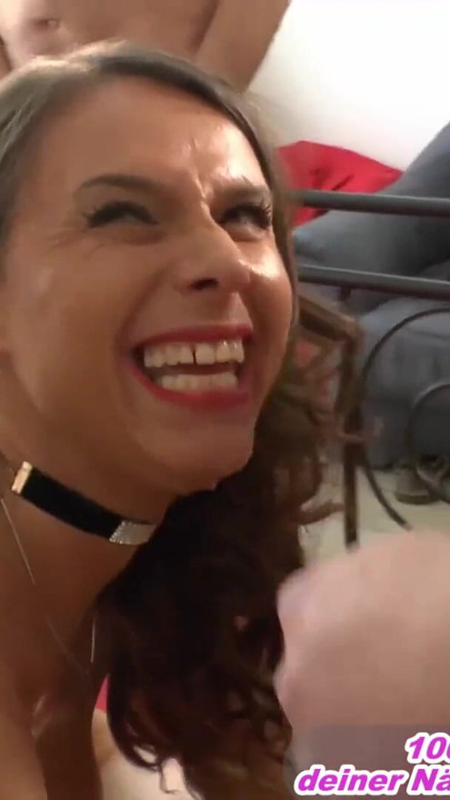 German big boobs milf make homemade creampie gangbang casting | Clip 1