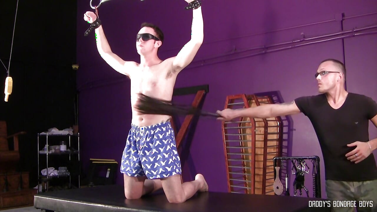 DaddysBondageBoys Alec Black Lashes and Bound On His Knees Enduring Body Sore