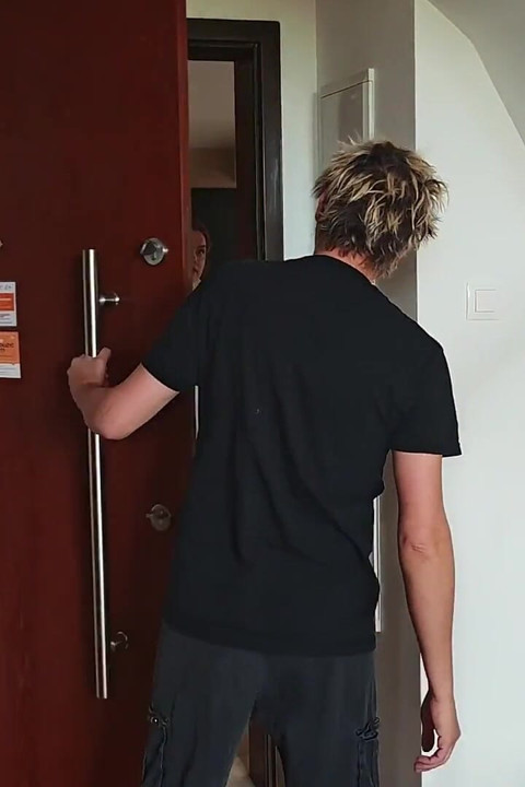 Two Guys Fuck a Cleaning Lady Using Vibrators and Make Her Take Their Cocks in Her Mouth.