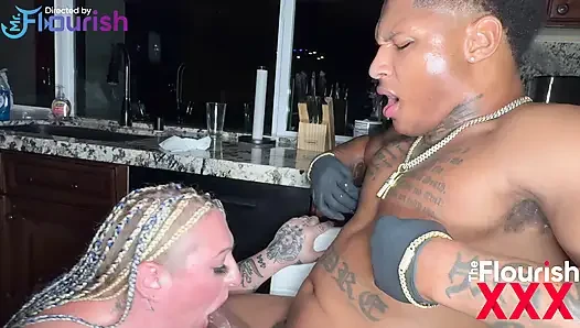 Livie Blainn and Bossmane Dre at 2am in Kitchen