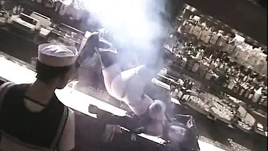 Threesome and one on one fuck in the bar with sailors. 2 scenes in 1