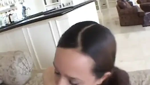 Old man loves teen's cute butt and hairy pussy