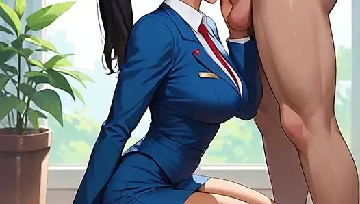 2 kurze unzensierte Hentai-pornos, Anime-videos - Der chef und der chef