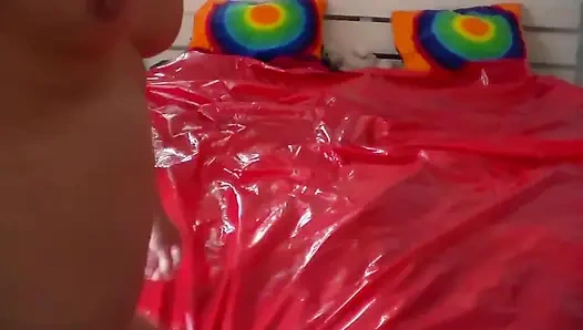 Jen is giving John a hot handjob