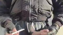 Smoking and wanking in Leather