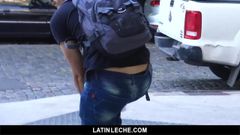 Latinleche - słodki latynoski facet na ulicy oszukany do pieprzenia