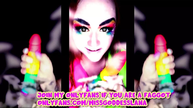 Comment if I Can Fuck You with My Rainbow Dildo Fagboi