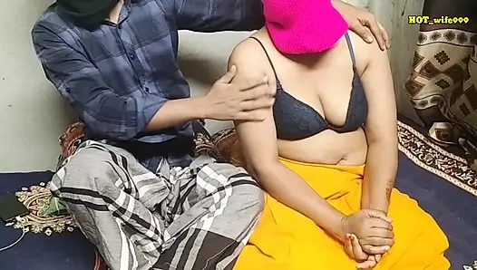 Desi village wife with husband first time romance