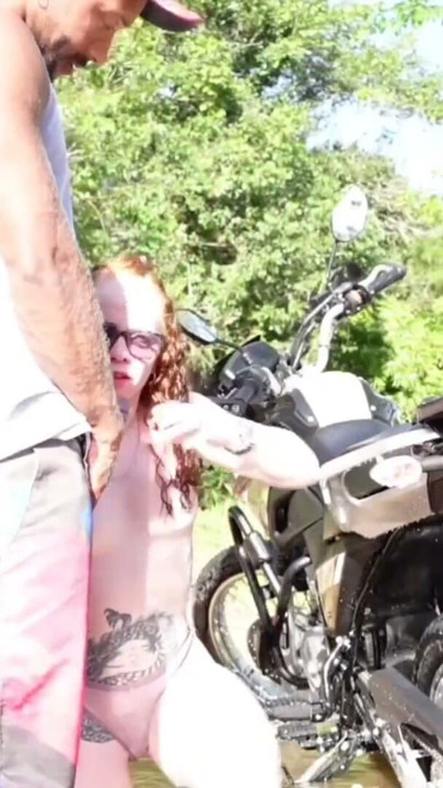 Blonde Girl Gets Her Ass Fucked Twice By A Guy Who Helped Her Wash Her Motorcycle In The Creek | Clip 3