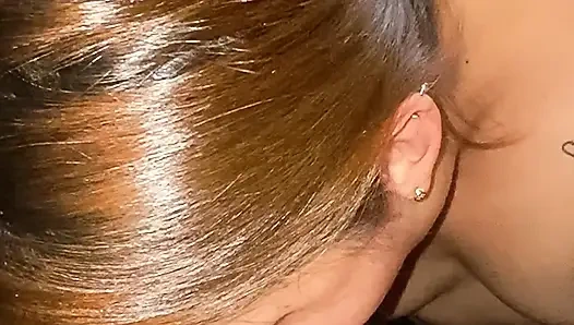 Sexy Latina showing off her deep throat very slutty and swallowing every drop of cum like what a slut she is