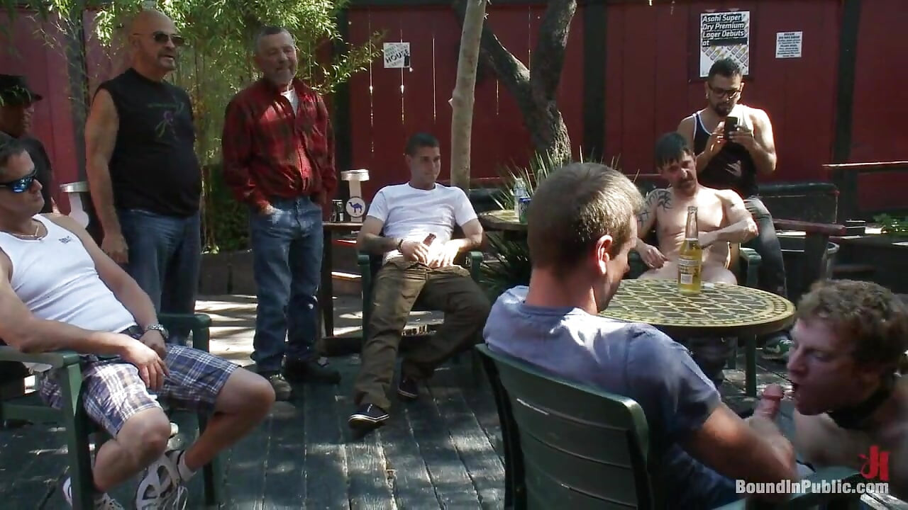 Sebastian Keys Gets His Ass Stretched and Pissed on in a Public Bar