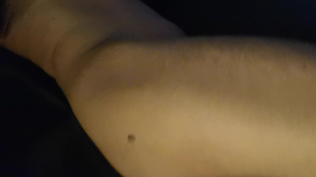 Just alone on bed..