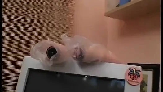 Horny blonde fucks her pierced cunt with a massive dildo