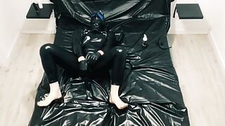 Anal toys, latex pup accidentally cum