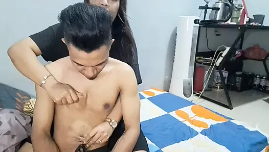 Intimate massage by my wife