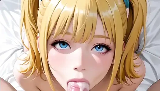 Hentai anime - I find my naked wife in bed waiting for me to her