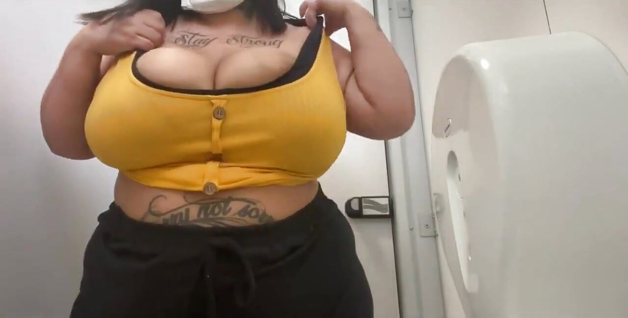 Naughty Bathroom Strikes Again and Sticks Balls up Her Ass and Cums in the Hospital Bathroom - Mary Jhuana