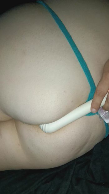 Using a vibrator on my ass it was amazing