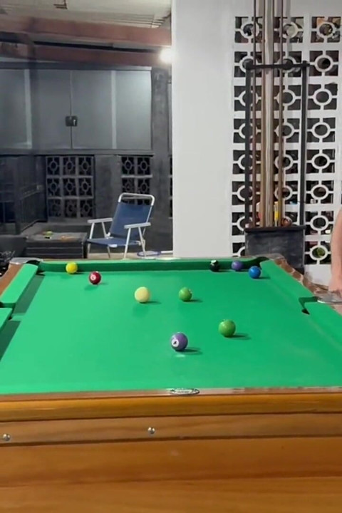 Sr Carmona and Victor Ferraz Playing Naked Billiards