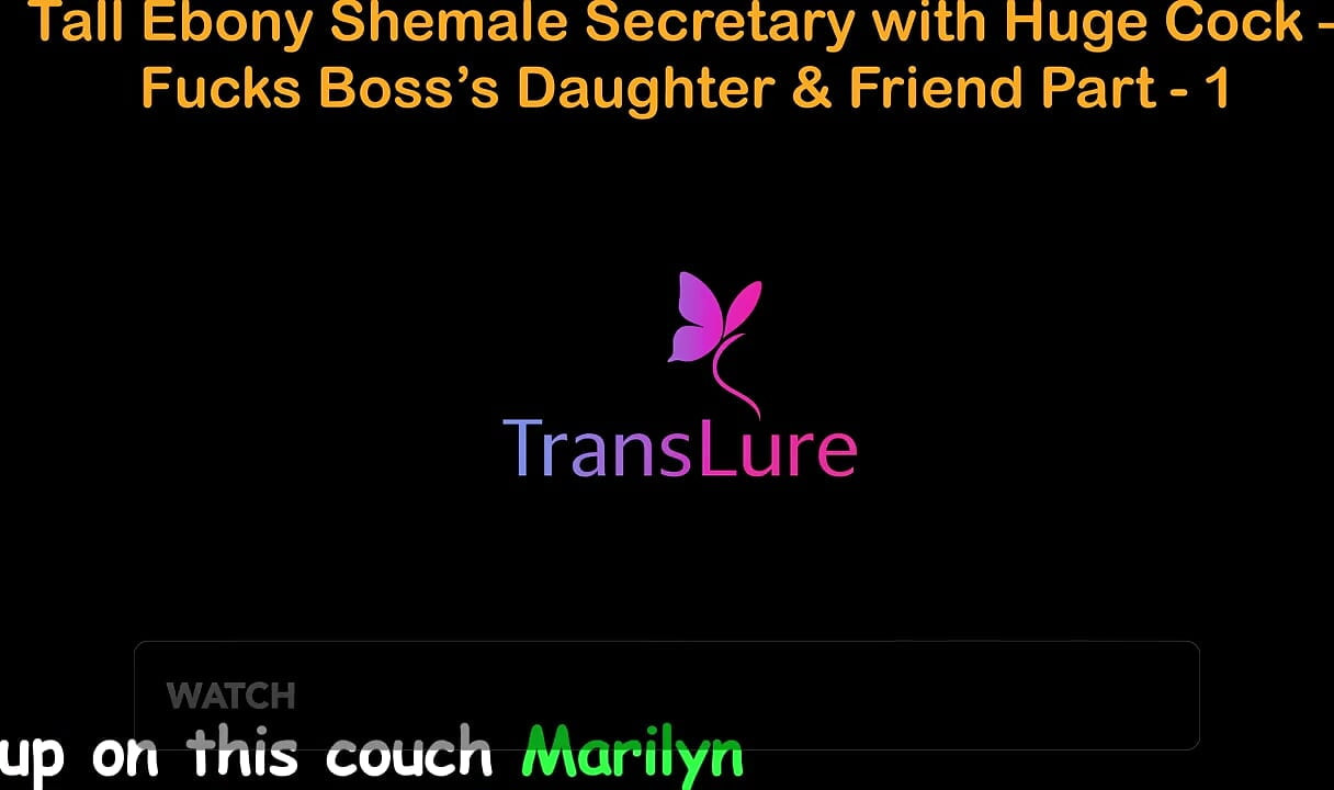 English Audio Sex Story - Tall Ebony Shemale Secretary with Huge Cock - Fucks Boss's Stepdaughter & Friend - Part 1