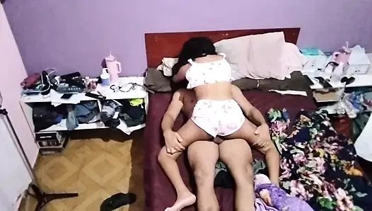 Stepdaughter has hot sex with stepdad.