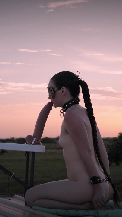 Creature cuffed and sucking at sunset | Clip 1