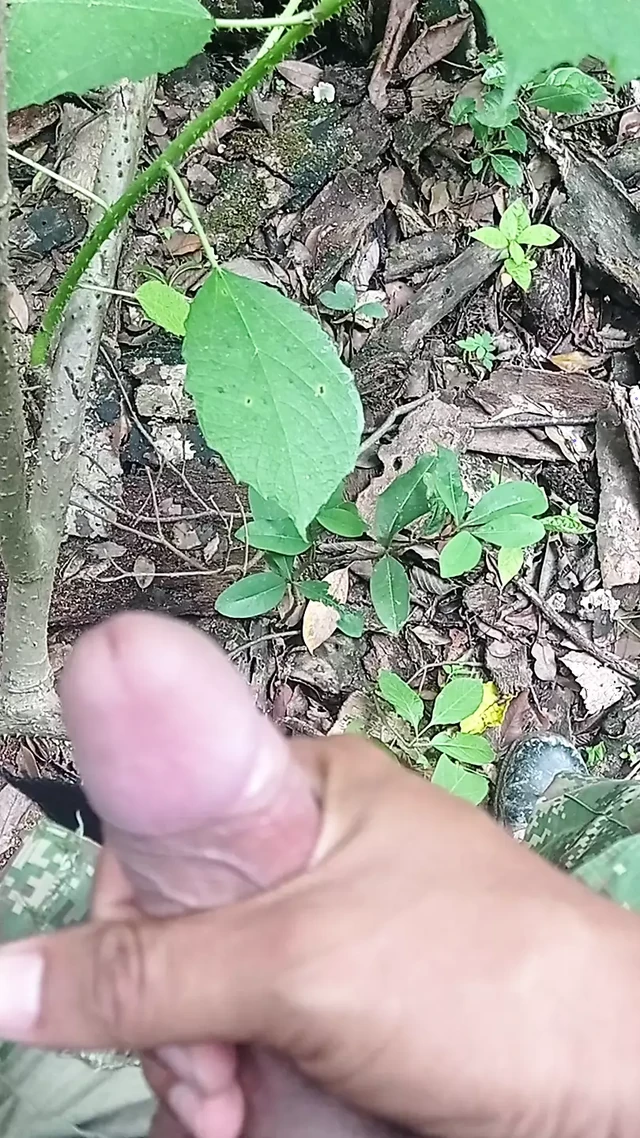 masturbating in the bush