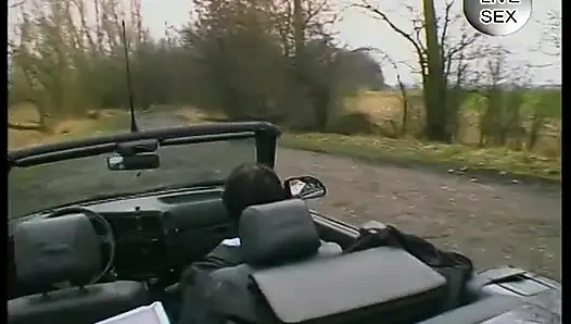 Chubby MILF whore satisfy her pussy in car