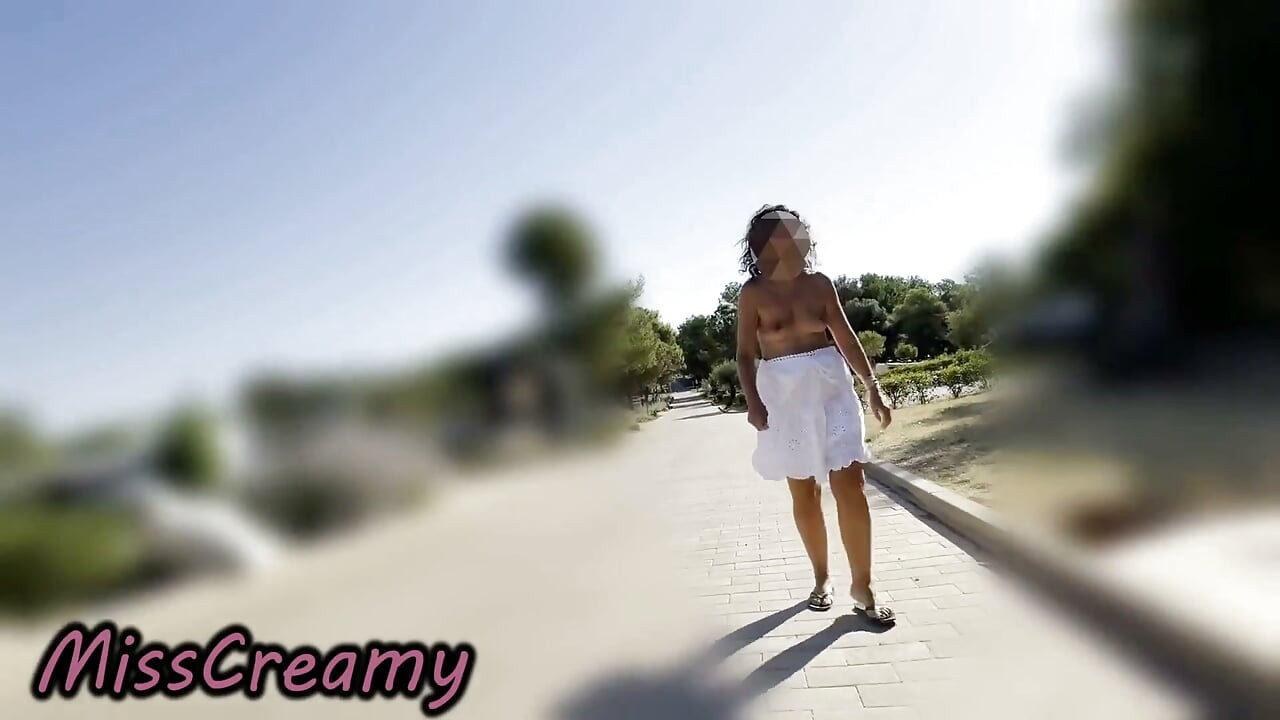 Exhibitionist Teacher Risky Tits Flash Naked Walk Public Streets France Caught by People Misscreamy