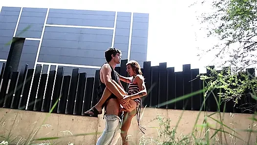 Public Sex Adventure in the City Woods