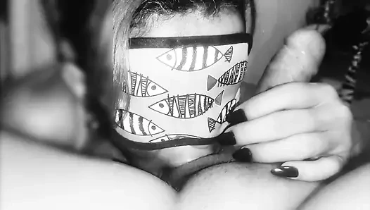 A MILF who sucks sperm doesn't let a single drop escape.