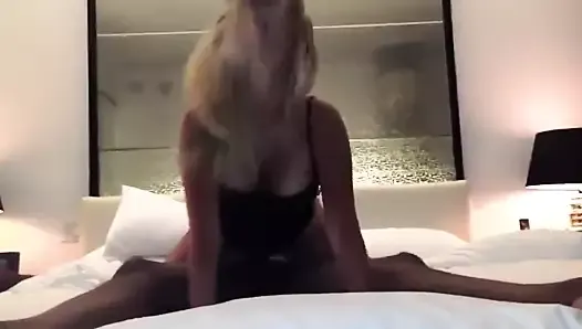 Blonde Hotwife parties with bbc