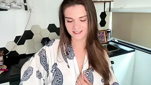 Hot Stepmother with Wet Cumming Cock was Caught by Her Stepson in Her Bedroom