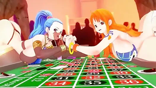 One piece futa robin x nami