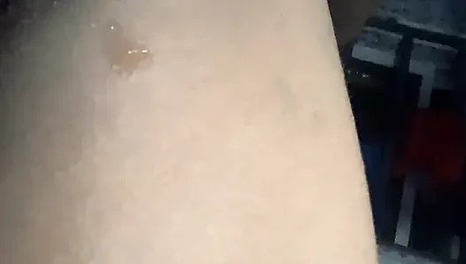 Creamy Ebony teen getting Fucked  On parents Bed while  Out -Hot Fuck POv