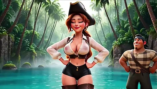 Sensual Pirate Adventure: Building the Tropical Hideout (Created by AI)